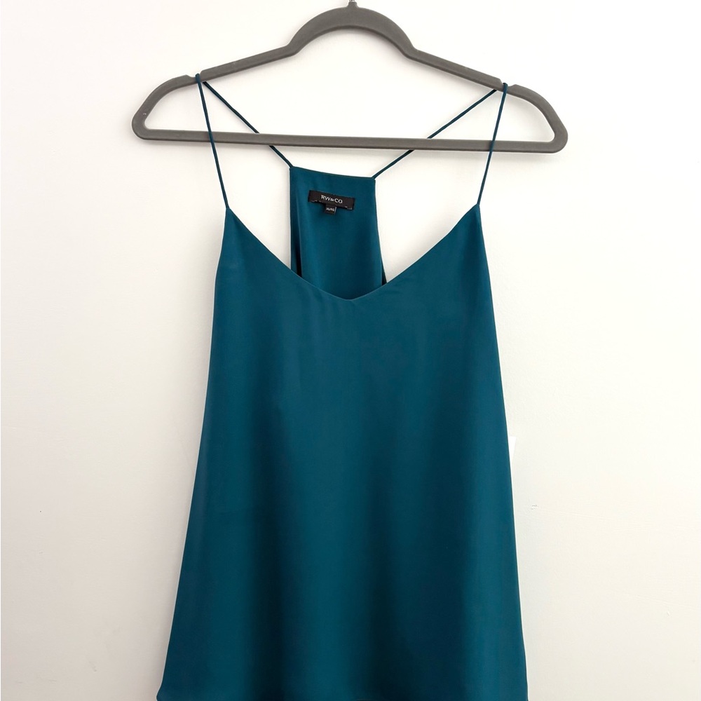 Elegant Teal Spaghetti Strap Top